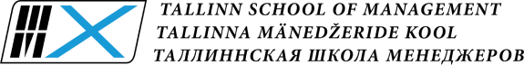 логотип таллинсокй школы менеджеров